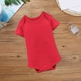 thumbnail image 3 of MHZLDYZ Baby Boy Onesies 0-3 Months Toddler Girl Short Sleeve Solid Color Crawling Suit 10 Colors 3 To 24 Months Preemie Onesies for Baby Girl Baby Onsies Baby Onsies(Red,B), 3 of 4