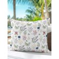 thumbnail image 5 of Outdoor Pillows Waterproof, Summer Wildflowers Bedding Throw Pillows with Insert for Couch Sofa Bed, Farmhouse Spring Floral Botanical 16x16 Inch Pillowcases Decorative Camping Patio Pillow Set of 1, 5 of 7