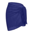 thumbnail image 4 of Swim Cover Up for Women Flowy Lightweight Wrap Sarong Seaside Womens Summer Tops,Dark Blue,M, 4 of 4