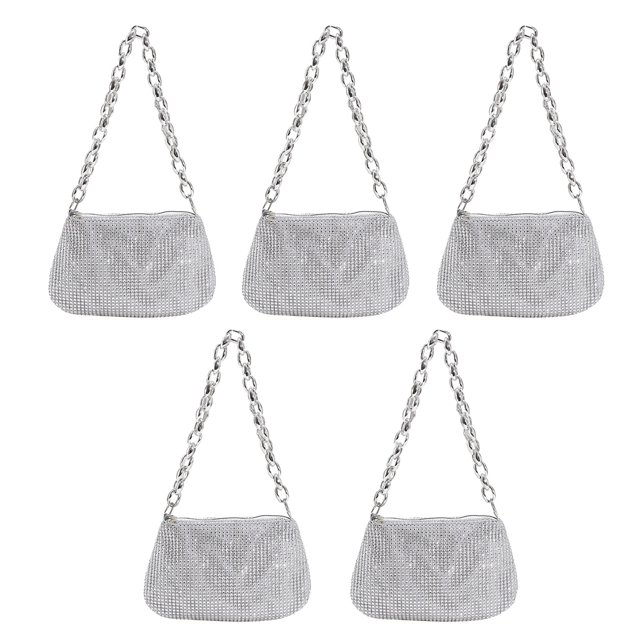 Bolso de noche brillante para mujer, bolso para las axilas, bolso cruzado de un solo hombro para mujer