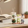 thumbnail image 4 of Easter Desk Goose Outfits Set, Green Frog Clothes for 7in/17.78cm Mini Magnetic Desk Goose Statue Party Spring Holiday Decor, 4 of 6