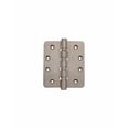 thumbnail image 4 of Charnière de Porte en Laiton 4′′x4′′x4mm – Nickel Satiné Noir Mat et Chrome/ Roulement à Billes Robuste / Embout Plat / Pièce Unique, 4 of 4