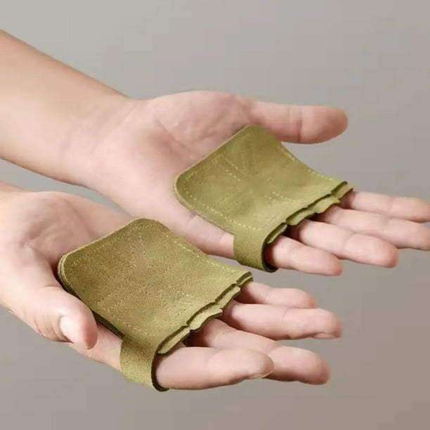 Guantes de cuero de vaca antideslizantes, manoplas con almohadillas para levantamiento, cinturón para protección de la palma en entrenamiento, para fitness, crossfit y gimnasio