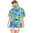 thumbnail image 2 of HAPPY BAY Button Down Shirt for Women Holidays Summer Hawaiian Short Sleeve Blouses Shirt Tops Tropical Vacation Beach Party Boho Shirt for Women XXL Ocean Chart, Blue, 2 of 5