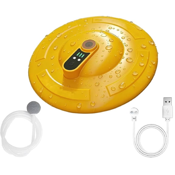 IPX7 Floating & Rechargeable Bait Bucket Aerator, Rechargeable Portable Oxygen Pump for Bait Bucket, Quite Water Aerator for Live Bait, Fishing Bubbler for Kayak, Shore & Boat(colorful)