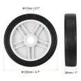thumbnail image 2 of Uxcell 4.7" 2 Pack Universal Air Compressor Wheel with 0.7" Dia. Hole, 2 of 6