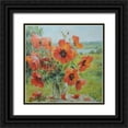 thumbnail image 1 of Smirnov, Igor 26x26 Black Ornate Wood Framed with Double Matting Museum Art Print Titled - Poppies, 1 of 4