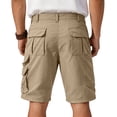 thumbnail image 3 of GrmtClth Men's Water Resistant Ripstop Cargo Shorts Breathable Solid Color Short Pants Camping Multi Pockets Outdoor Work Shorts Soft Clothes Khaki S, 3 of 8