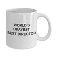 thumbnail image 2 of Best Director Gifts - World's Okayest Best Director - Birthday Gifts Ceramic Cup White, Funny Mugs Gift Ideas 11 Oz, 2 of 2