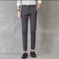 thumbnail image 4 of Pantalones de verano para hombre, pantalones de traje de oficina para hombre, pantalones de trabajo negros rectos 2024, reseñas coreanas, muchos vestidos formales clásicos de moda de licra, 4 of 5
