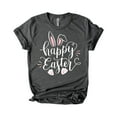 thumbnail image 2 of Hauts d'Été Grande Taille pour Femmes, T-shirt Imprimé Col Rond de Pâques, Manches Courtes, Blouse Ample Décontractée, T-shirt Col en V pour Femmes en Liquidation, 2 of 3