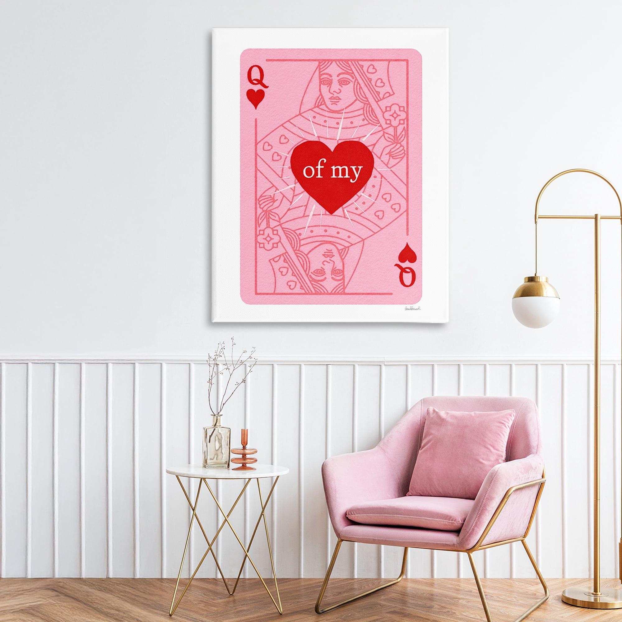 Queen Of My Heart Canvas Wall Art, design by Amanda Greenwood