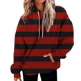 thumbnail image 2 of Bovemsi Sweatshirt for Women Oversized Hoodies Striped Plus Size Sweatshirts Long Sleeve Pullover Fall Clothes With Pocket Comfort Hoodie, 2 of 6