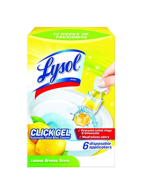 LYSOL® Automatic Toilet Bowl Cleaner Click Gel Lemon Breeze 6 ct