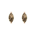 thumbnail image 3 of 1.0 Ct Marquise Cut Studs Champagne Crystal 18K Rose Solid Gold Everyday Dainty Earrings Push Back, 3 of 7