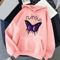 thumbnail image 2 of TAIAOJING Women's Print Long Sleeved Sweatshirt Blouse Pullover Solid Color Hooded, 2 of 4