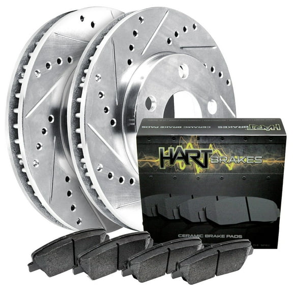 Hart Brakes Ensemble de Freins et Rotors Arrière /plaquettes de Frein Arrière/ Rotors et Plaquettes de Frein/ Plaquettes et Rotors de Frein en Céramique - PHCR.42077.02