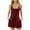 Wine2, variant on Diufon Shorts Rompers for Women Scoop Neck Sleeveless Playsuits Solid Color Bodysuits with Pockets