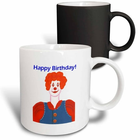 

3dRose Happy Birthday Smiling Clown Magic Transforming Mug 11oz