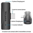 thumbnail image 4 of 2-Pack USB-C Wireless Mic for iPhone 16/15 & Android, Noise Cancelling Lavalier Mics (2TX+RX), 4 of 5