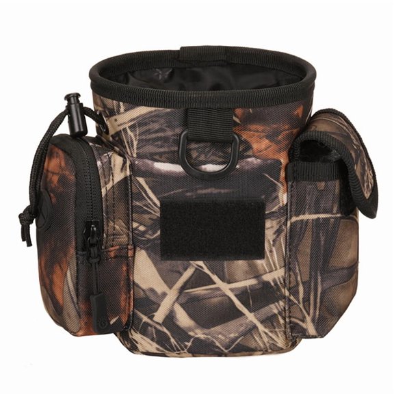 Waist Pouch Hunting Bag Dog Training Treat Snack Bait Pet Feed Pocket Pouch Pets Walking Glove Bags Waist Bag (Black Camouflage)