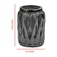 thumbnail image 4 of nu steel Glacier Smoke Collection Glass with Black Finish Metal Trim Tumbler Cup for Bathroom Vanity Countertops for Rinsing, Drinking, Storing Accessories and Organizing Makeup Brush, Liners - Smoke, 4 of 7