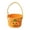 A006- Style F, variant on Halloween Holiday Season Treat Container, Halloween Trick Or Treat Basket, Pumpkin Trick Or Treat Bucket, Cotton Rope Woven Basket, Halloween Pumpkin Candy Bucket, 14X9X6 Inch