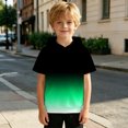 thumbnail image 2 of Bysome Boys Hoodies Gradient Short Sleeve Hooded Tees Autumn Fashion Boys Sweatshirts Size 11-12 Years Mint Green, 2 of 6