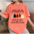 thumbnail image 2 of Funny Chicken Lover Shirt, I Might Look Like I'm Listening Tee, 2 of 4