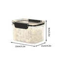 thumbnail image 3 of Barley Storage Jar, Nut Candy Container, Plastic Dry Food Canister, Transparent Buckle Seal Lid, 24 Oz Capacity, for Pantry Organization and Kitchen Countertop, Single Pack, Black Button, by FAJHHA, 3 of 8