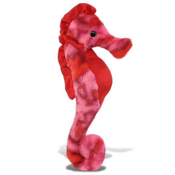 DolliBu Pink Tie-Dye Seahorse Super Soft Stuffed Animal, Cute Realistic Stuffed Animals for Girls, Boys, Adults Animal Gifts, Kids Nursery Decor for Newborn, Cuddly Soft Baby Plush Toys - 15 Inches