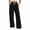 Black, variant on Pants for Women High Waist Drawstring Casual Trousers Split Hem Pockets Wide Leg,Size S-3XL