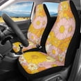 thumbnail image 2 of XYZCANDO Car Seat Covers Colorful Daisy 2 Piece Car Front Seat Covers Breathable SUV Van Auto Waterproof Protector Vehicle Seat Protector, 2 of 10