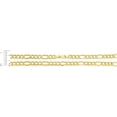 thumbnail image 3 of 10k Yellow Gold 9.5mm Lite Figaro Chain Link Necklace, 3 of 5