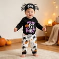 thumbnail image 2 of Glisme Girls Outfit Set Letter Print Long Sleeve Crew Neck Tops With Graphic Pants Outfit Halloween Breathable Girls Set Size 9-12 Months Black, 2 of 8