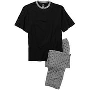Big Men's Short-Sleeve Henley and Pajama Pants, Size 2XL