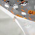 thumbnail image 4 of Homewish Spooky Halloween Themed Bedding,Witch Hat Skull Pumpkin Candy Pattern Duvet Cover Full,Gray Black,Light Gray Reversible,3pcs,1 Duvet Cover and 2 Pillowcases, 4 of 6