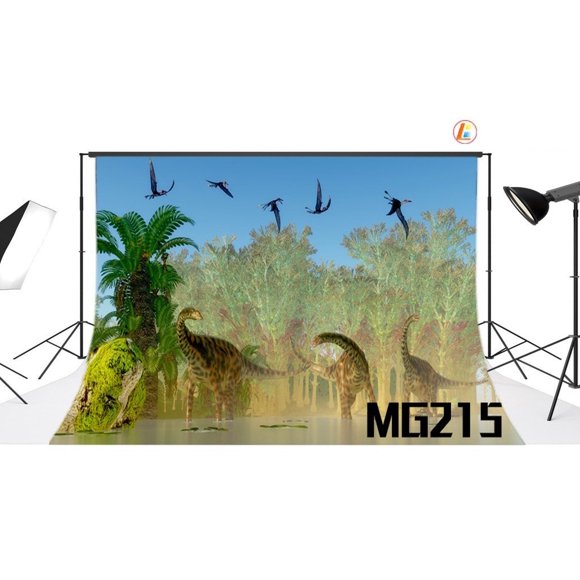 EREHome Polyester Fabric 7x5ft The Dinosaur Kingdom Photography Background Photography Backdrop Studio Prop