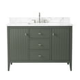 thumbnail image 2 of Vanity Art 48" Double Door Bathroom Vanity with Sink, Freestanding Storage Cabinet with Engineered Marble Top, Flip Down Tray, Drawer, and Shelf, 2 of 6