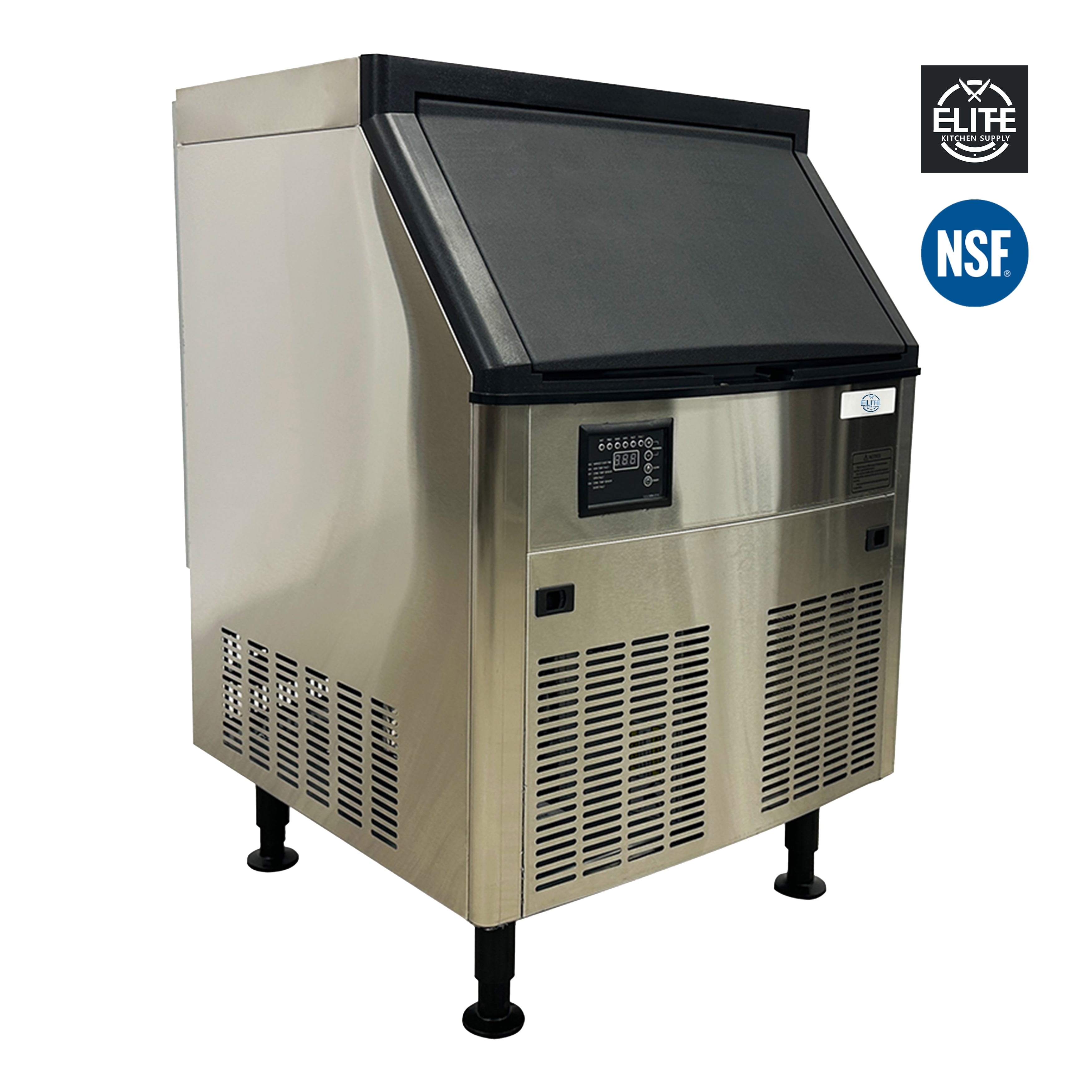 Commercial Ice Cube Maker Machine 219lbs 24hrs, 26'' Flip-up Door for Commercial Use, NSF ETL