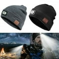 thumbnail image 4 of GENSHTS Bluetooth Beanie Hat with LED Headlight, Lighted Beanie Cap Rechargeable with Wireless Bluetooth Hands Free Head Hat Winter Warm Knit Cap, 4 of 10