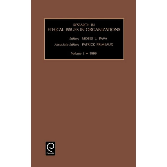 Research in Ethical Issues in Organizati Research in Ethical Issues in Organizations, Book 1, (Hardcover)