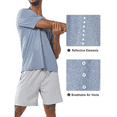 thumbnail image 4 of NORTHYARD Men's Athletic T-Shirts Workout Running Short Sleeve Gym Shirts Blue Heather L, 4 of 7