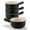 Black, variant on Kook French Onion Soup Crock Ceramic Bowls 4-Piece Stoneware Kitchen Set, Red Ombre