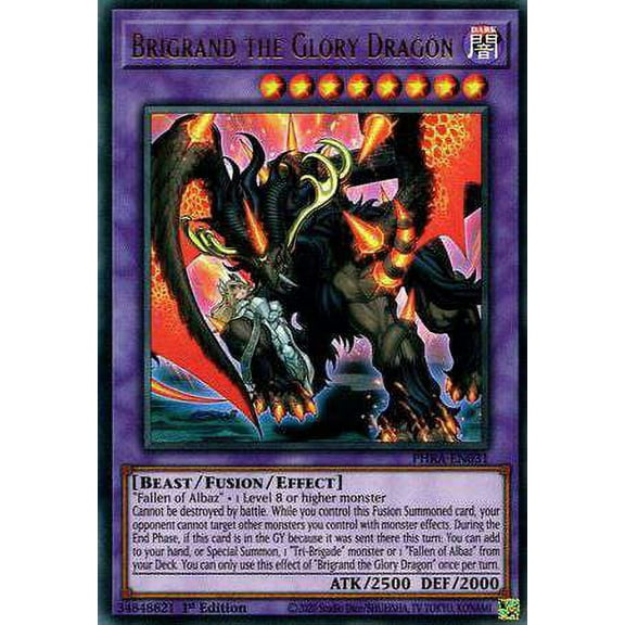 YuGiOh Phantom Rage Ultra Rare Brigrand the Glory Dragon PHRA-EN031