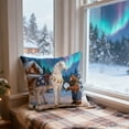 thumbnail image 6 of kladzum Christmas Pillow Covers 18x18 Inches, Festive Decorative Print Linen Throw Pillow Covers with Cute Animals, Exquisite Graphic Pillow Cases for Sofa, Bed, Couch, Home Room Decor, 6 of 6