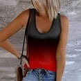 thumbnail image 2 of gakvbuo Plus Size Summer Tops For Women Tops Dressy Casual Tank Top For Women Sexy O Neck Sleeveless Vest Summer Trendy Slim Skinny Pullover Tunic TeesWorkout Tops For Women, 2 of 6