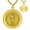 Santa Muerte, variant on St. Christopher Necklace for Men, 14K Gold Plated Patron Saint Medal, Catholic Gift with 22"+2" Chain