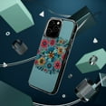 thumbnail image 4 of DistinctInk Hybrid (Acrylic / TPU) Clear Slim Fit Case for Apple iPhone 15 Pro (6.1" Screen) - "Minimalist Cartoon Spring Flowers on Blue", 4 of 8
