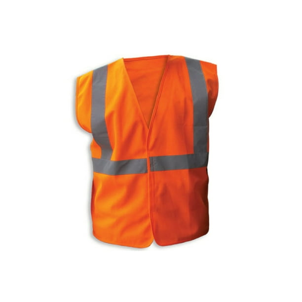 Enguard ORANGE Poly Fabric Reflective Safety Vests, Class 2 L, 3Pack